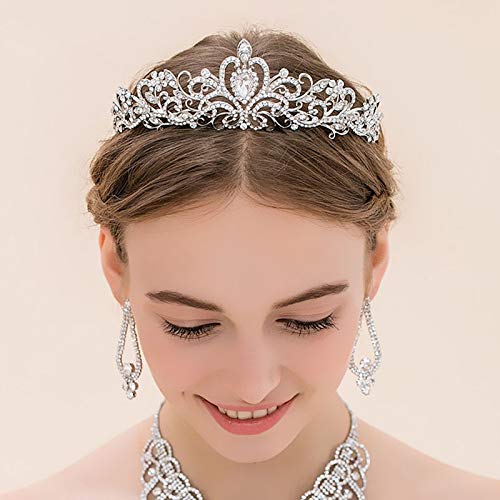 Yopay 3 Style Crystal Tiara Crowns, Queen Crown for Bridal, Girls, Women, Princess Headbands with Comb for Birthday, Wedding, Valentine, Party, Gift