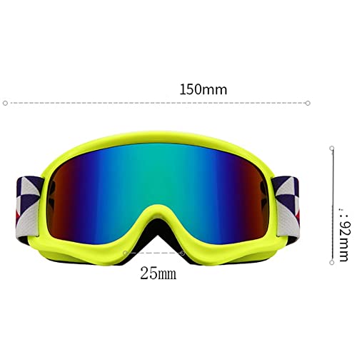 DIJIAMU Ski Goggles Anti-Glare Children Snow Sports Skiing Eyewear Kids Winter Windproof UV400 Ski Glasses Boys & Girls Anti-Fog Snowboard Goggles Snowboard Goggles (Color : Blue)