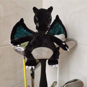 SJJSHH Golf Headcover,Flying Dragon Headcovers Creative Golf Club Head Cover for Golf Lovers black