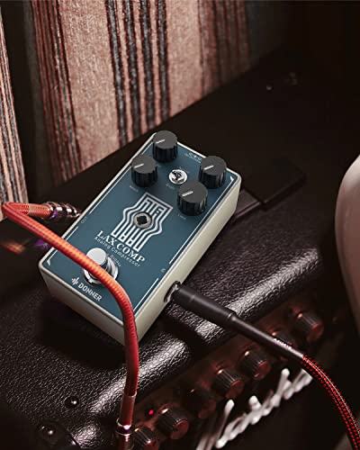 Donner Compressor Guitar Pedal, Lax Comp Compressor Pedal for Electric Guitar and Bass, Classic Peak Limiter Style Compressor with 2 Band EQ Boost Effect Pure Analog True Bypass