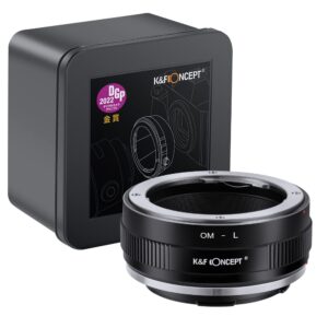 K&F Concept Lens Mount Adapter OM-L Manual Focus Compatible with Olympus OM SLR Lens to L Mount Camera Body