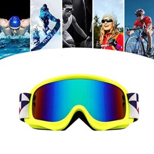 DIJIAMU Ski Goggles Anti-Glare Children Snow Sports Skiing Eyewear Kids Winter Windproof UV400 Ski Glasses Boys & Girls Anti-Fog Snowboard Goggles Snowboard Goggles (Color : White)