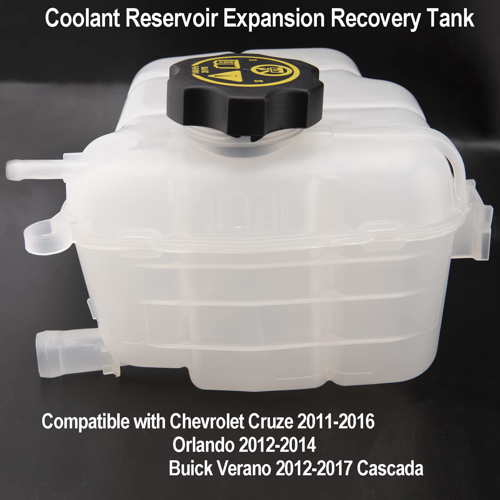 Coolant Reservoir Expansion Recovery Tank with Cap Compatible with Chevrolet Cruze 2011-2016 Orlando 2012-2014 Buick Verano 2012-2017 Cascada, Replace 603-383 Coolant Overflow Recovery Reservoir Tank