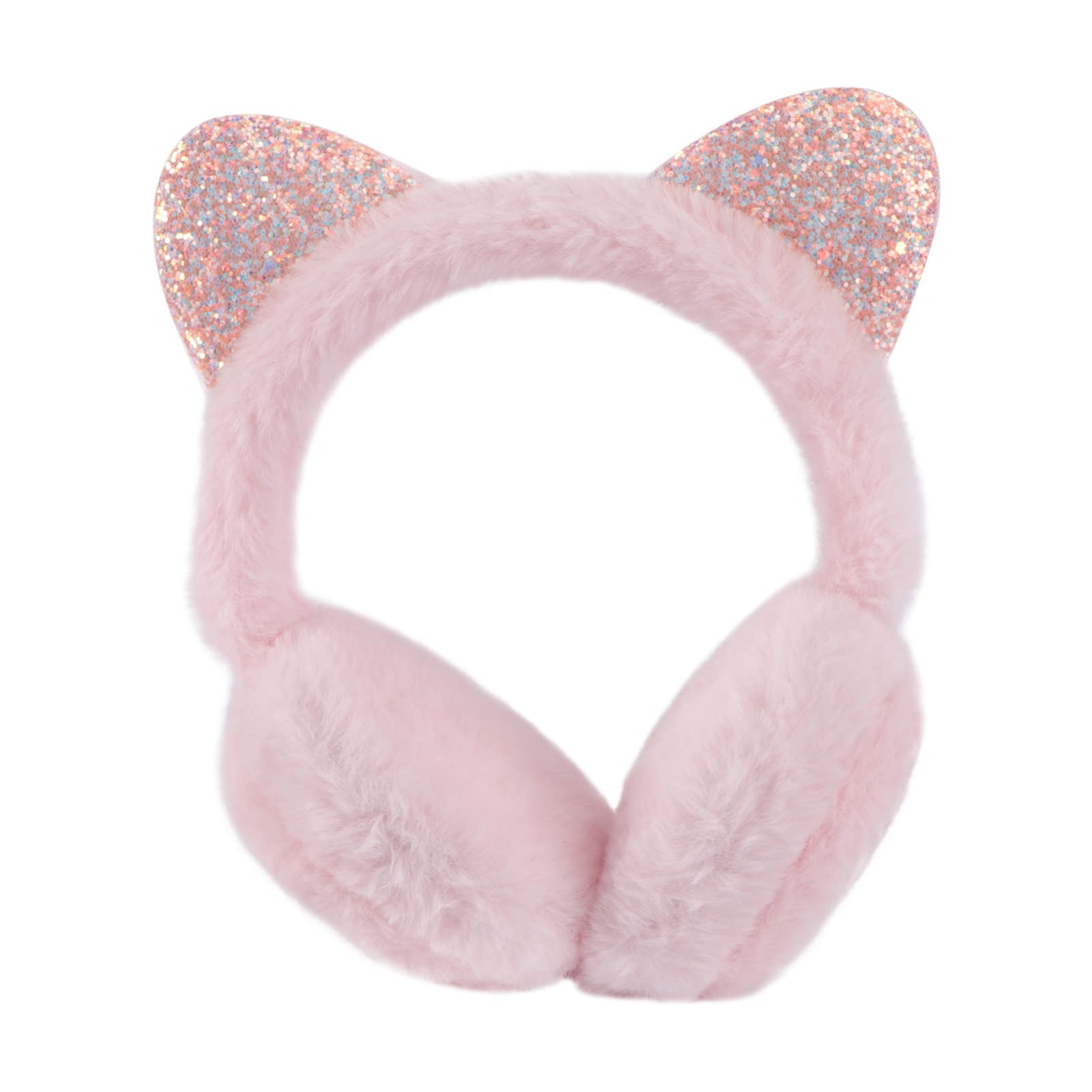 SOIMISS Winter Earmuff for Cute Cat Ear Muffs Plush Sequin Foldable Earmuffs Ear Warmer for Girls Boys