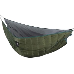 AYAMAYA Single & Double Hammock Underquilt Full Length Big Size Under Quilts for Hammocks, Camping Backpacking Essential, Winter Cold Weather Warm UQ Blanket Bottom Insulation