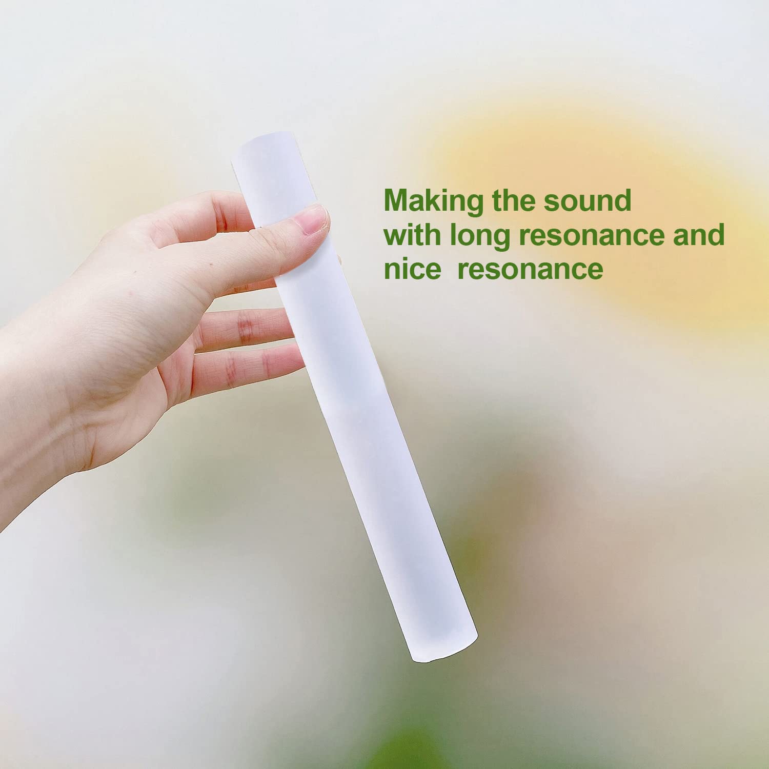 Singing Bowl Mallet Clear Acrylic Rubber Striker Mallet for Playing Quartz Crystal Singing Bowl with Bundle Pocket