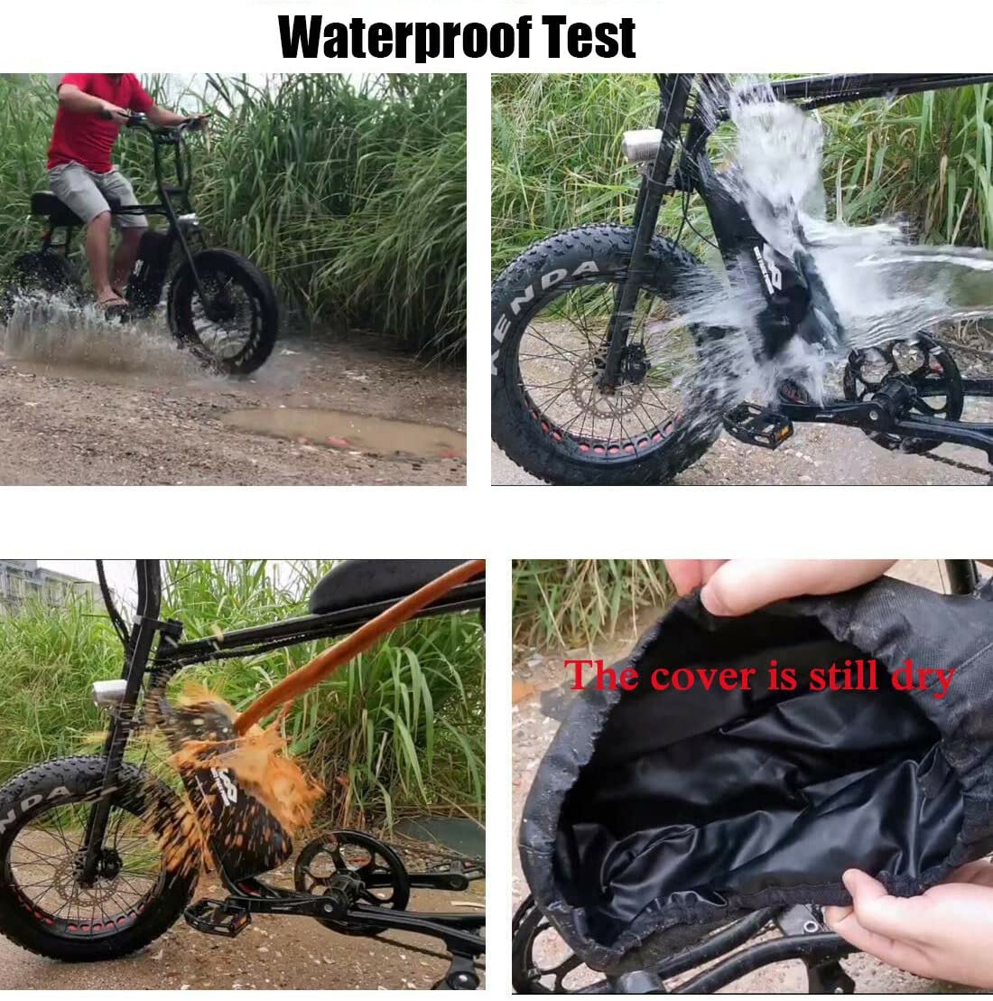 PANDA CYCLE Ebike Battery Case Bicycle Battery Protector Bag Anti Mud Cover Waterproof Dustproof Wear Resistant Frame Bag for Hailong Shark Dolphin Batteries