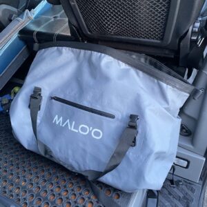 Malo'o 3-in-1 Wetsuit Changing Bag – Integrated changing mat, wetsuit watertight carry bag and XL 60 Liter Roll-Top Dry Bag. Surfing, Paddle-Boarding