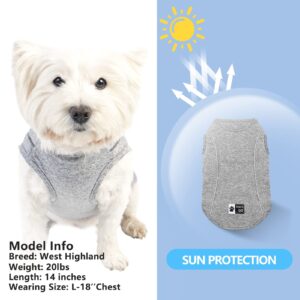 KYEESE Dog Shirts Quick Dry Reflective Lightweight Soft Dog T-Shirt Tank Top Breathable Stretchy Sleeveless Vest Dog Tee Shirts for Small Medium Dogs