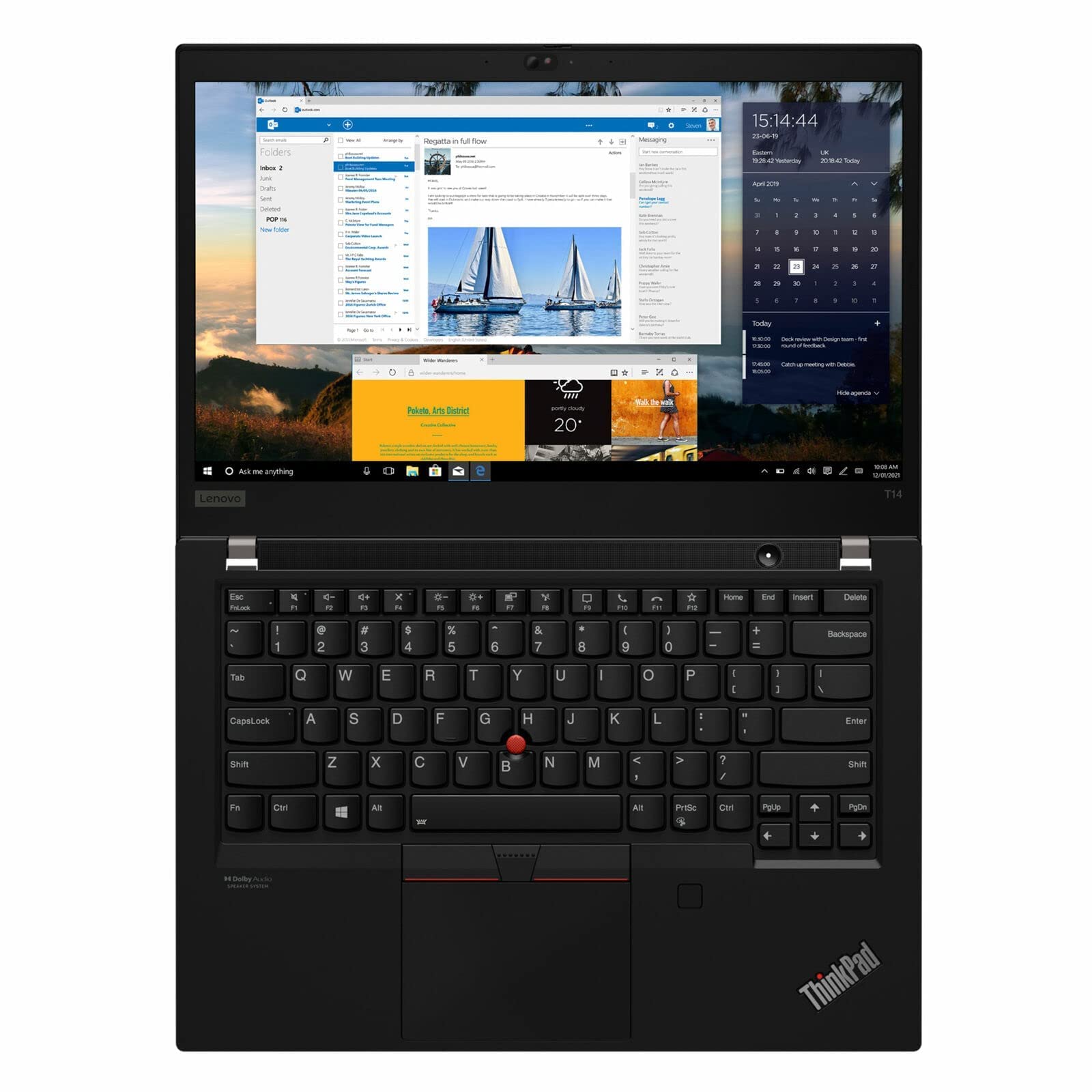 Lenovo ThinkPad T14 Gen 2 Light Laptop, 14.0" FHD IPS Touchscreen 300nits, AMD Ryzen 5 Pro 5650U, Wi-Fi 6 , USB-C, AMD Radeon Graphics, Backlit KB, Win10 Pro, w/Accessories (16GB RAM | 512GB PCIe SSD)