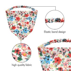 Lawie 15 Pack Large Solid Colorful Floral Bandana Headband Triangle Satin Silk Blank Plain Boho Hair Scarf Headbands Elastic Kerchief Neckerchief Head Neck Scarves Hand Wrap Hairbands for Women Girl