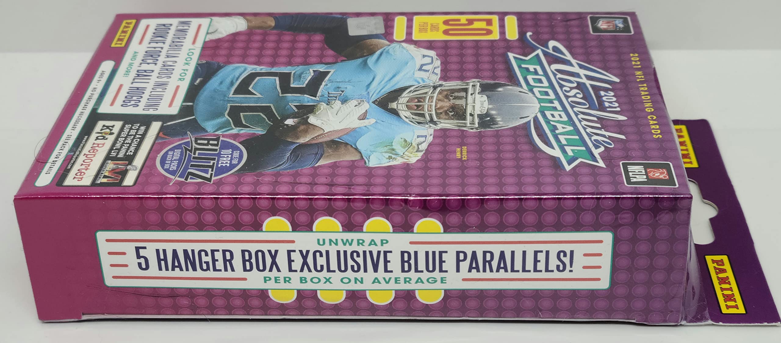 2021 Panini Absolute Football Trading Cards Hanger Box (50 cards per box)