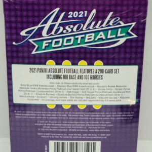 2021 Panini Absolute Football Trading Cards Hanger Box (50 cards per box)