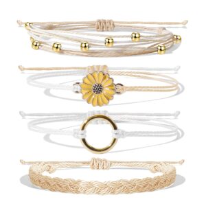 choice of all Cute Bracelets for Women Boho Bracelets Sunflower Friendship Bracelet Adjustable Bracelets Stack Surfer Beach Jewelry Party Favors Stocking Stuff