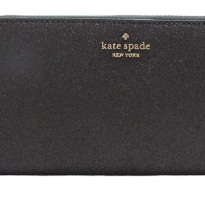 Kate Spade New York Shimmy Glitter Boxed Large Continental Wallet Black