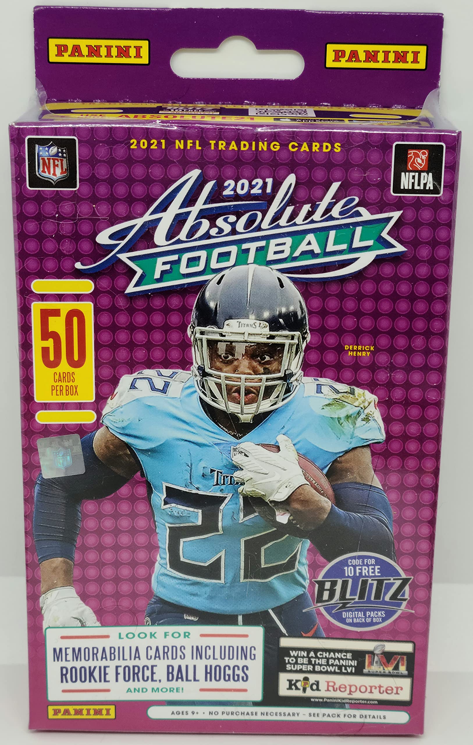 2021 Panini Absolute Football Trading Cards Hanger Box (50 cards per box)