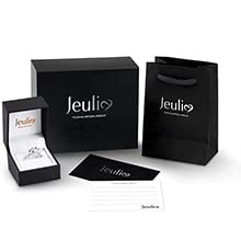 Jeulia Sterling Silver Cheshire Cat Rings for Women ​Enamel Rings Handmade Diamond White Fancy Black Cubic Zirconia ​Bridal Set Wedding Anniversary Engagement Promise with Jewelry Gift Box, silver,