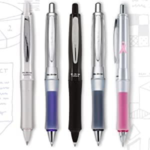 PILOT Dr. Grip FullBlack Refillable & Retractable Ballpoint Pen, Medium Point, Black Ink, 6 PACK