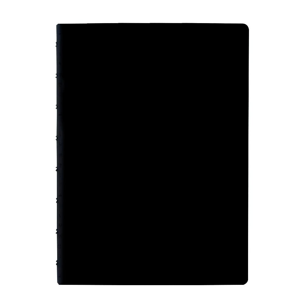 Filofax Folio Refill, A5 Size, Icon Black Notebook, Ruled, 8.25" x 6.125", White Paper (B292218)