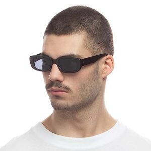 AIRE CERES Rectangular Unisex Sunglasses Black