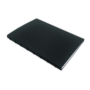 Filofax Folio Refill, A5 Size, Icon Black Notebook, Ruled, 8.25" x 6.125", White Paper (B292218)