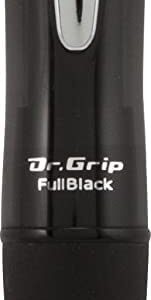 PILOT Dr. Grip FullBlack Refillable & Retractable Ballpoint Pen, Medium Point, Black Ink, 6 PACK