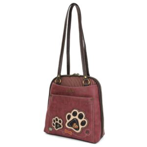 Chala Group Chala Handbags Paw Print Convertible Backpack Purse Dog Lover, 10.5'' x 10.5'' x 4''