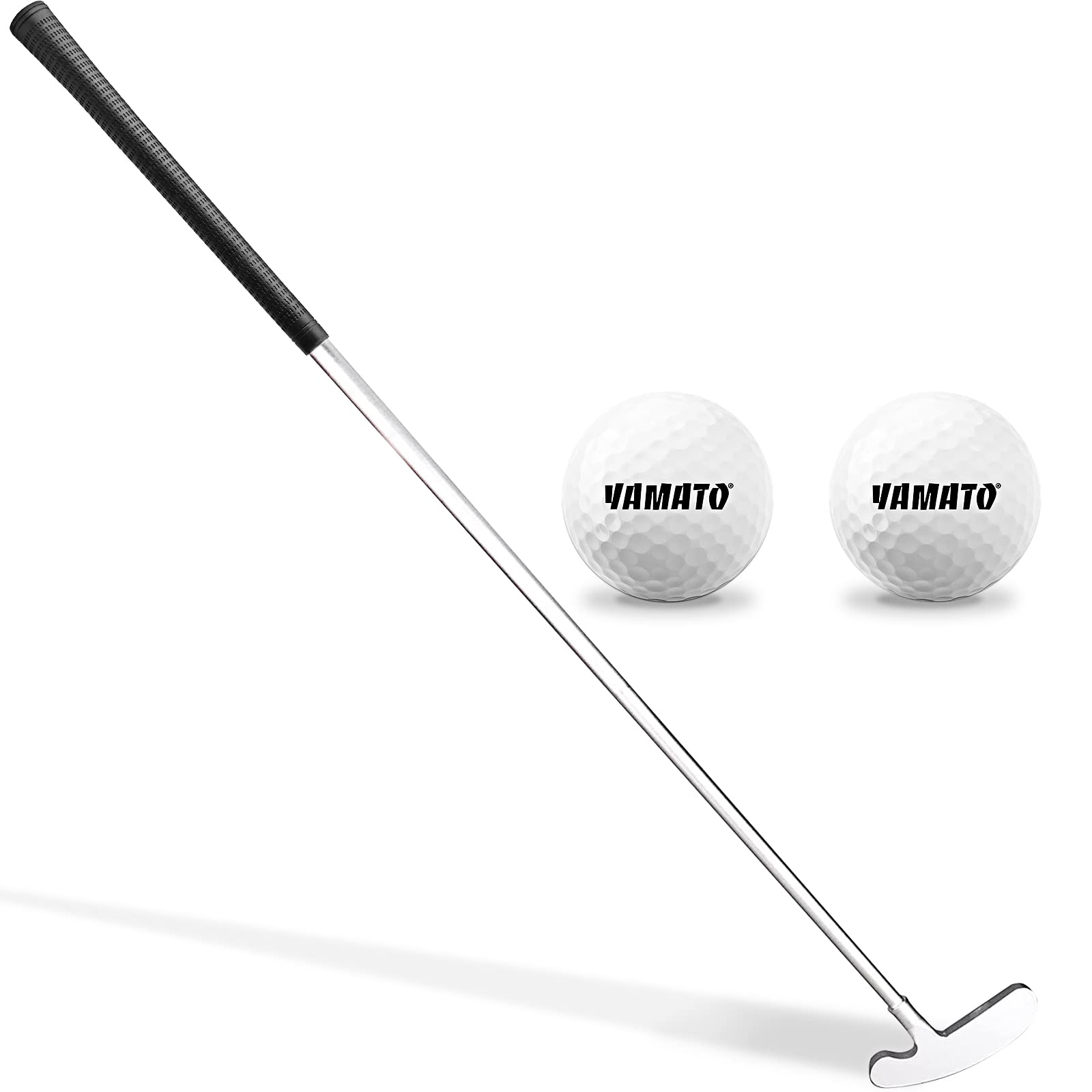 Yamato Golf Putter Right Handed and Left Kid Putter Two-Way Mini Golf Club for Kids Adults with 2 Real Golf Balls