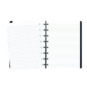 Filofax Folio Refill, A5 Size, Icon Black Notebook, Ruled, 8.25" x 6.125", White Paper (B292218)