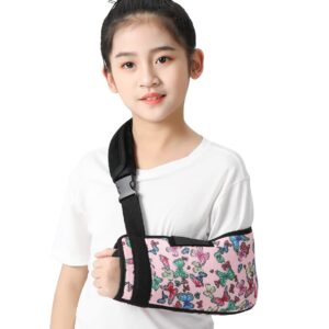 ledhlth soft foam arm sling butterfly for shoulder kids toddler arm support brace for broken collarbone children shoulder immobilizer for shoulder injury (kids l)