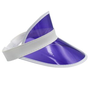 Yuanhe Clear Sun Visor Plastic Casino Dealer Poker Visors Beach Sunhat for Women UV Protection 5PCS Multicolor