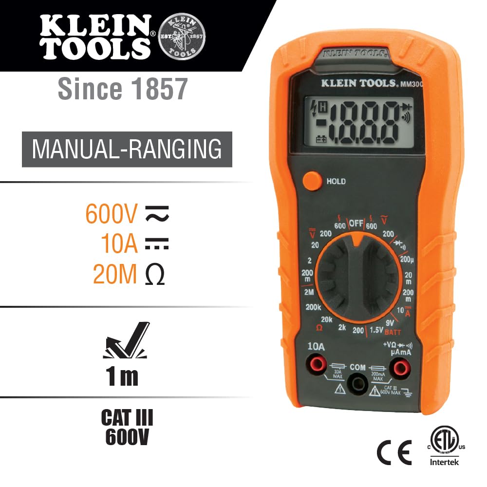 Klein Tools 81021 Electrical Tester Tool Kit with Multimeter, Non-Contact Voltage Pen, Receptacle Tester, Wire Stripper / Cutter, 4-Piece