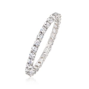 Ross-Simons 0.90 ct. t.w. CZ Eternity Band in Sterling Silver. Size 8