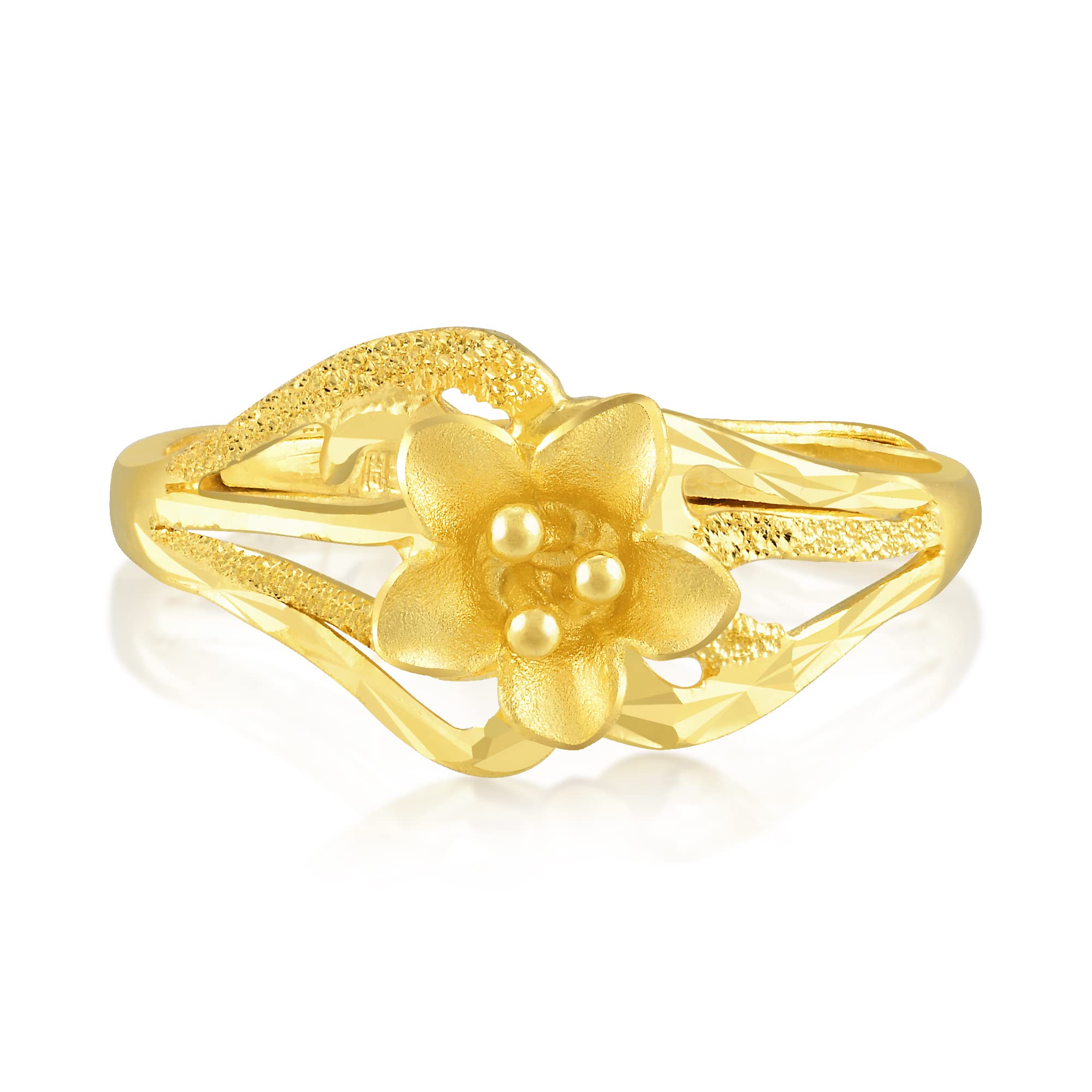 CHOW SANG SANG 999.9 24K Gold Price-by-Weight 3.36g Gold Floral Ring for Women and Wedding Occasion 48949R | Size: Adjustable