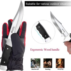 UMF Fixed Blade Knives Survival Knives for Hunting, Hunting Knives with Sheath Full Tang Knives, Fixed Blade Knives for Men Machete Sheath Camping Deer Dressing Skinner