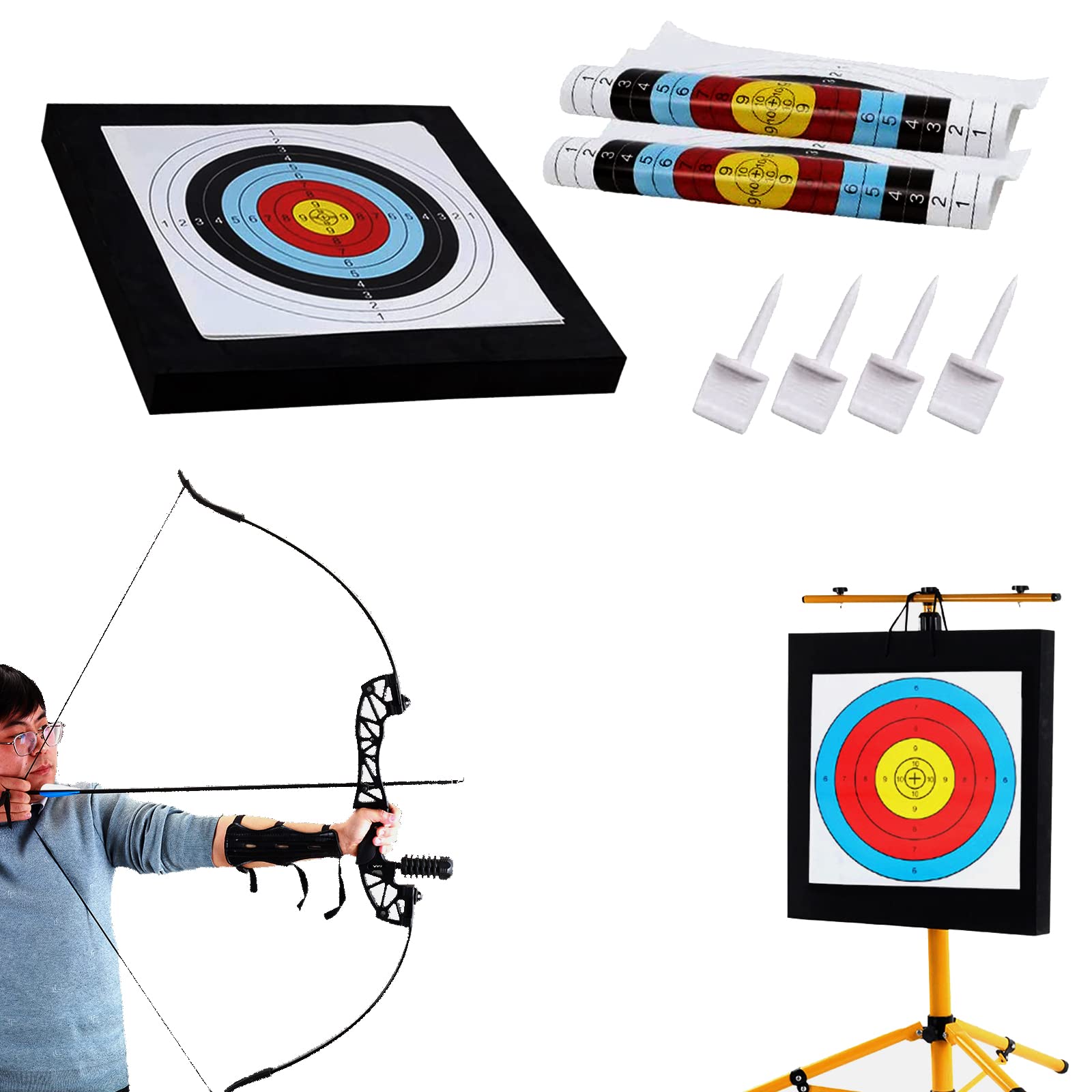 SOPOGER Archery Target for Backyard Adult, Easy Arrow Removal Bow Target, Durable Bow and Arrow Target for Youth Outdoor Shooting Practice (EVA Target)