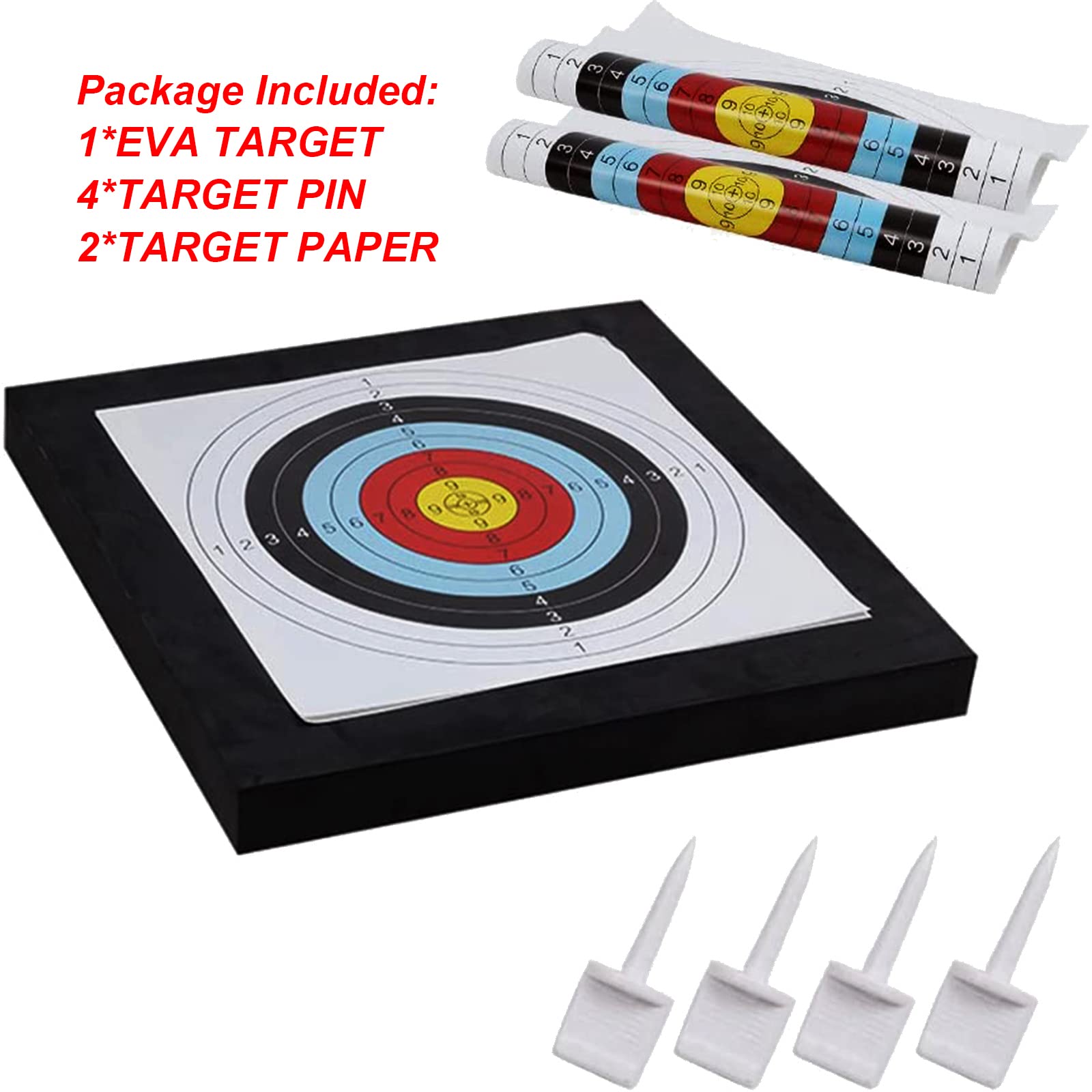 SOPOGER Archery Target for Backyard Adult, Easy Arrow Removal Bow Target, Durable Bow and Arrow Target for Youth Outdoor Shooting Practice (EVA Target)