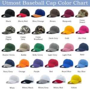 Utmost Structured Baseball Cap with Adjustable Closure - Performance Hat for Outdoor Activities and Custom Embroidery (1pc Black)