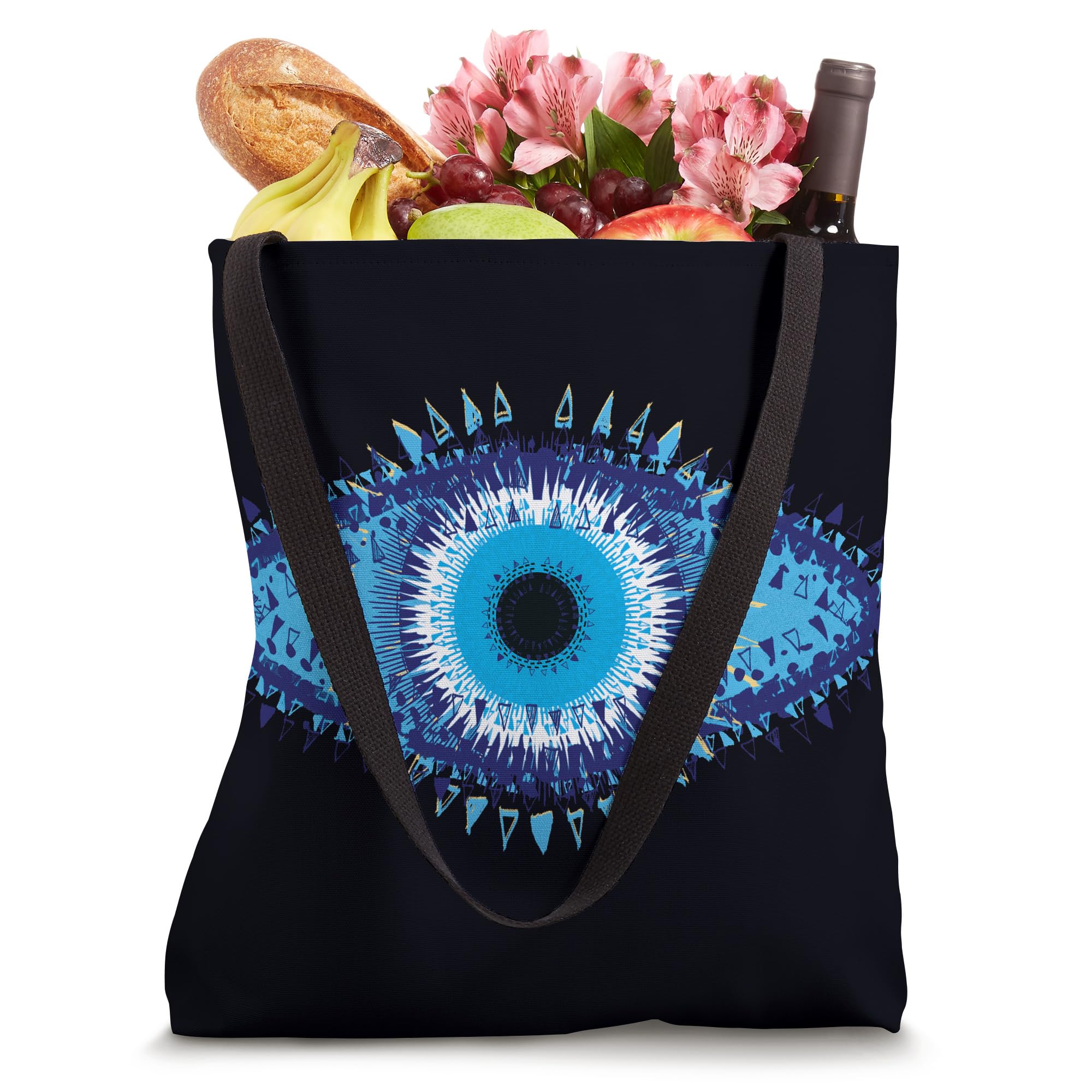 Evil Eye Greek Turkish Evil Spirit Protection Mati Boncuk Tote Bag