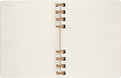 Moleskine Spiral 12 Month 2023 Academic Year Planner, Hard Cover, XL (7.5" x 9.75"), Oyster