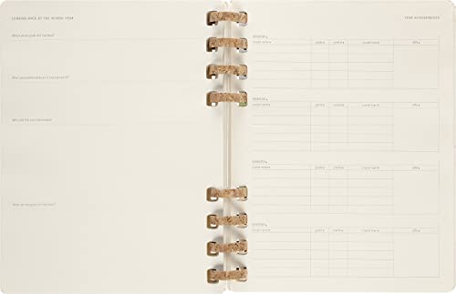 Moleskine Spiral 12 Month 2023 Academic Year Planner, Hard Cover, XL (7.5" x 9.75"), Oyster