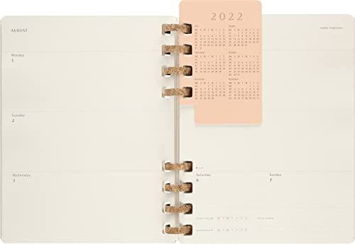 Moleskine Spiral 12 Month 2023 Academic Year Planner, Hard Cover, XL (7.5" x 9.75"), Oyster