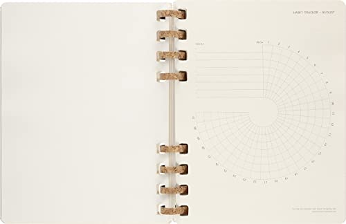 Moleskine Spiral 12 Month 2023 Academic Year Planner, Hard Cover, XL (7.5" x 9.75"), Oyster