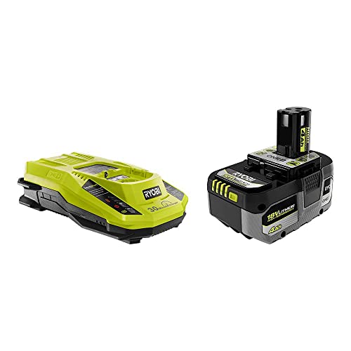 RYOBI - ONE+ 18V HIGH Performance Lithium-Ion 4.0 Ah Battery and Charger Starter Kit - PSK004