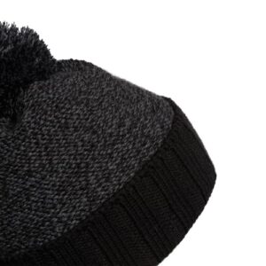 adidas Men's Recon Ballie Pom Beanie, Black-Grey Six Marl/White/Black, One Size