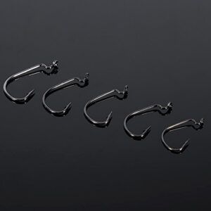 EVTSCAN 100PCS/Box Fishing Crank Hook High Carbon Steel Offset Lure Jig Worm Fishing Accessories Tools