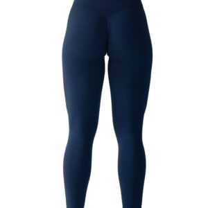 Seamless Scrunch Legging Women Yoga Pants 7/8 Tummy Control Workout Running for Workout Fitness Sport Active Ankle Legging-25'' (L, Tuxedo Blue)