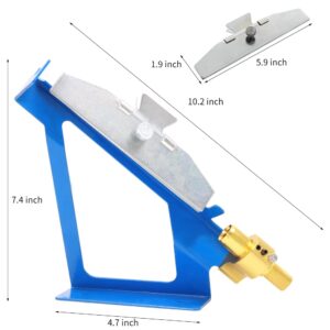 SOPOGER Archery Arrow Fletching Jig Metal Arrow Vanes Jig Kit Straight Fletcher Jig Tool with Magnetic Fletching Clamp for Arrows DIY (Blue)