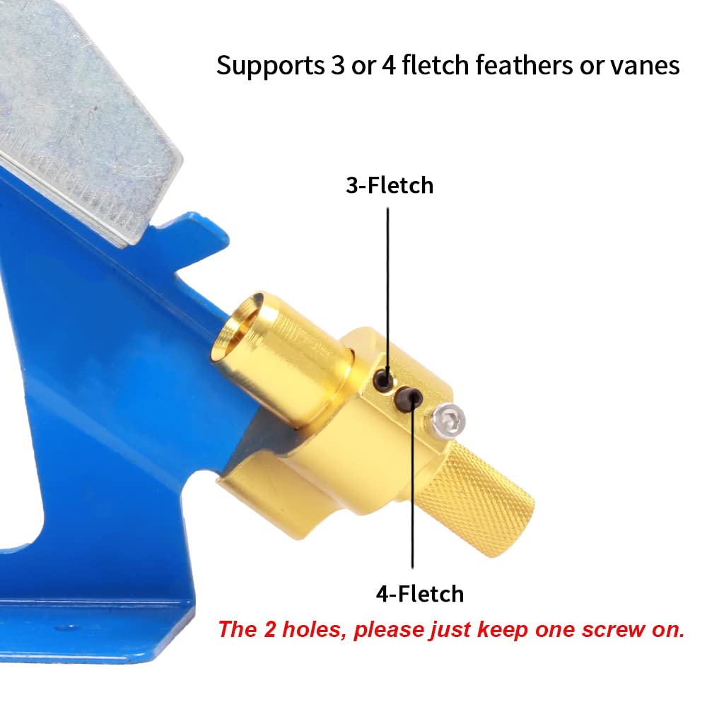 SOPOGER Archery Arrow Fletching Jig Metal Arrow Vanes Jig Kit Straight Fletcher Jig Tool with Magnetic Fletching Clamp for Arrows DIY (Blue)