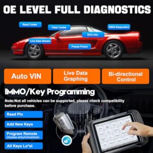 XTOOL D8W Wireless Bidirectional Scan Tool, Topology OBD2 Scanner with 3-Year Updates, ECU Coding, PMI, 38+ Resets, Crankshaft Relearn, CAN FD/DoIP, Full Diagnostic Scanner for Car